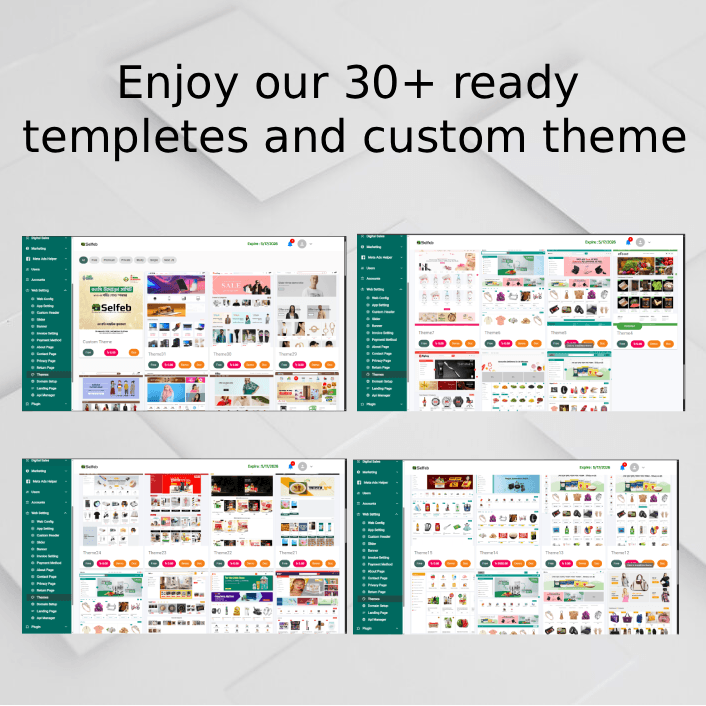 30+ Ready And Custome Themes