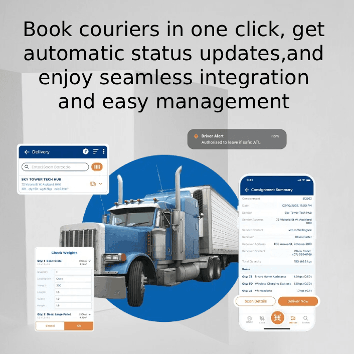 Book couriers in one click, get automatic status updates, and enjoy seamless integration and easy management