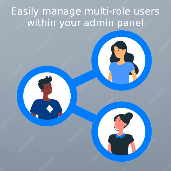Easily manage multi-role users within your admin panel